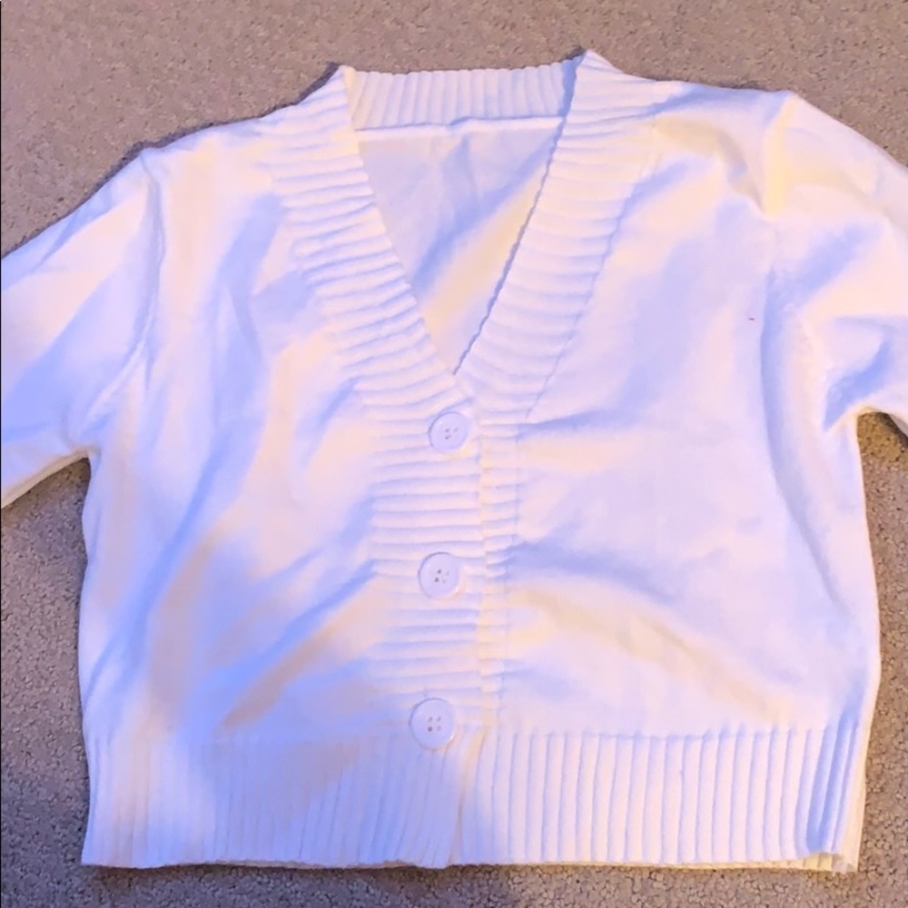 a long sleep cropped sweater